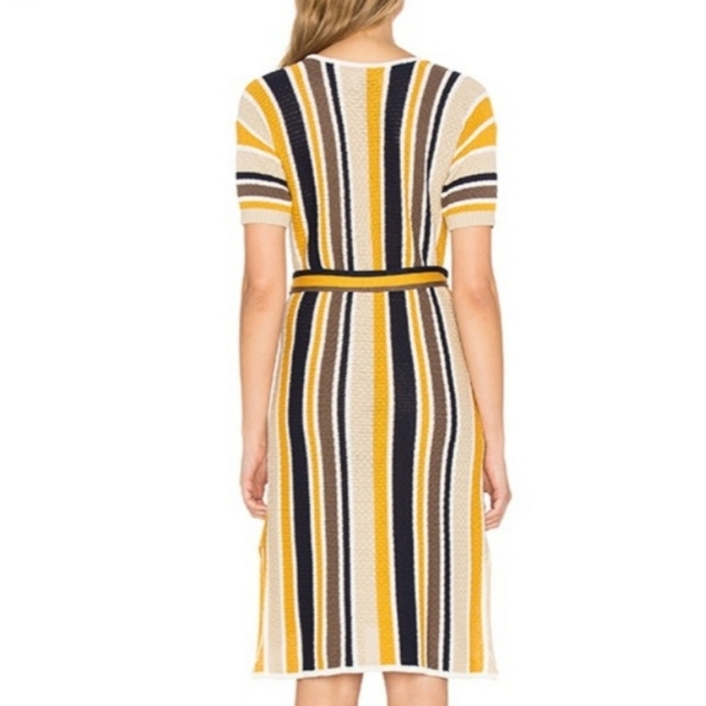 FRAME Le Lace Shirt Dress Stripe Belted - Picture 2 of 14